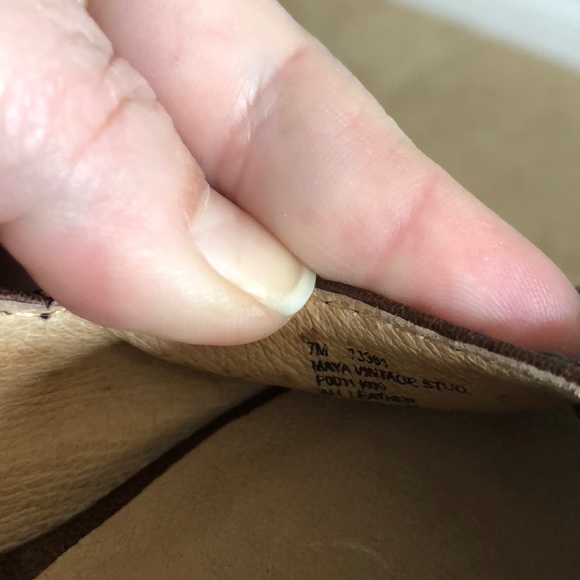 Frye Maya Vintage Stud Heels Dark Brown - Picture 5 of 7